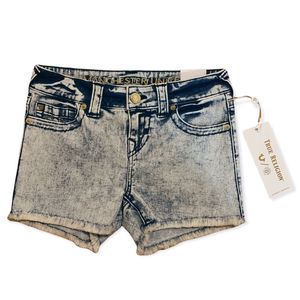 True Religion Keira Mid Rise Jean Shorts
